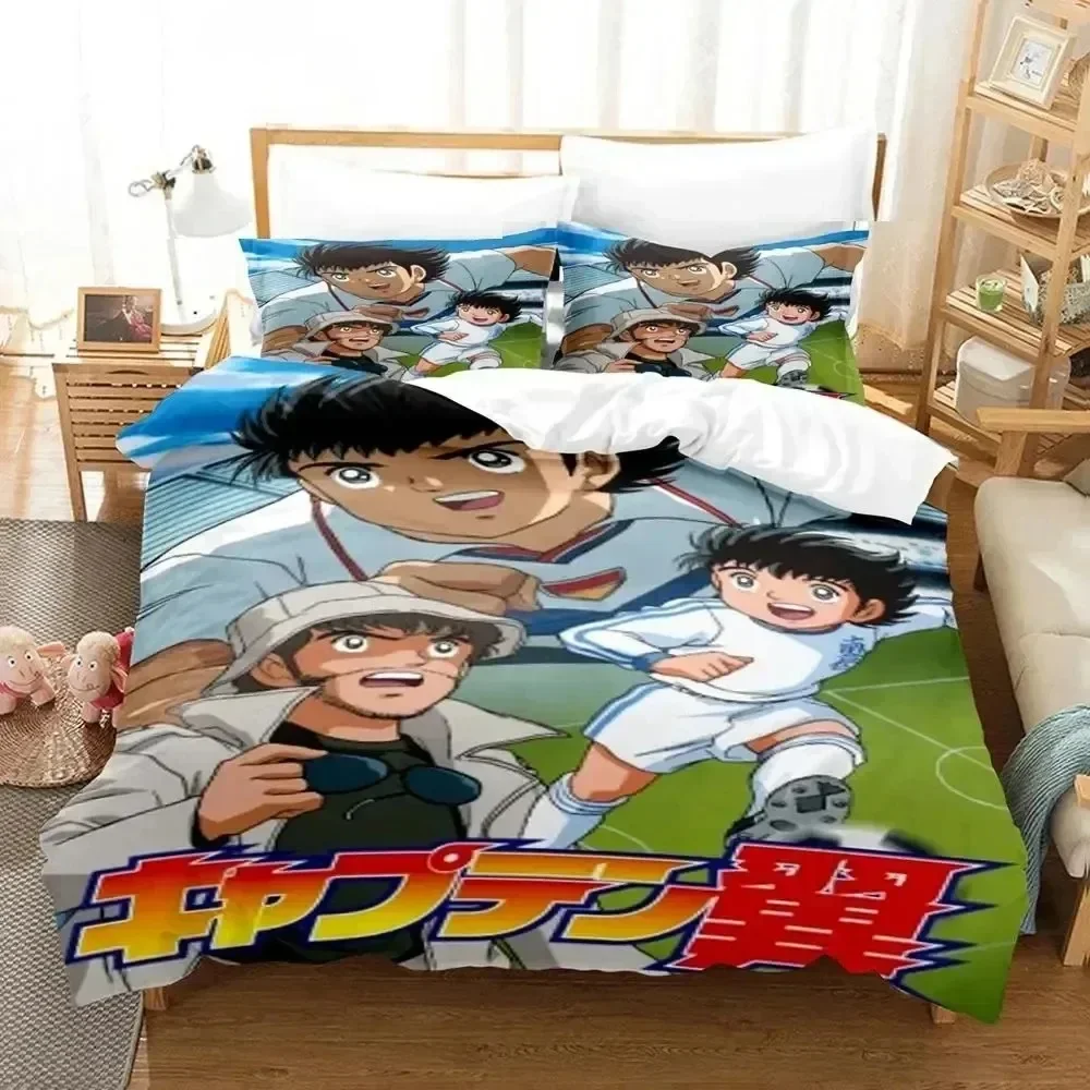 Captain Tsubasa Cartoon Bedding Sets Exquisite Bed Supplies Set Duvet Cover Bed Comforter Set Bedding Set Luxury Birthday Gift