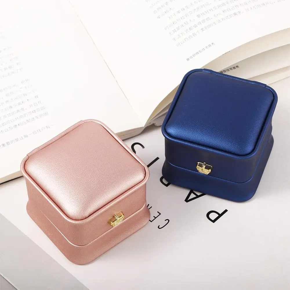 

Ring Storage Holder Romantic Lover Wedding Party Stud Earrings Birthday Gift Boxes Storage Case Jewelry Display Ring Box