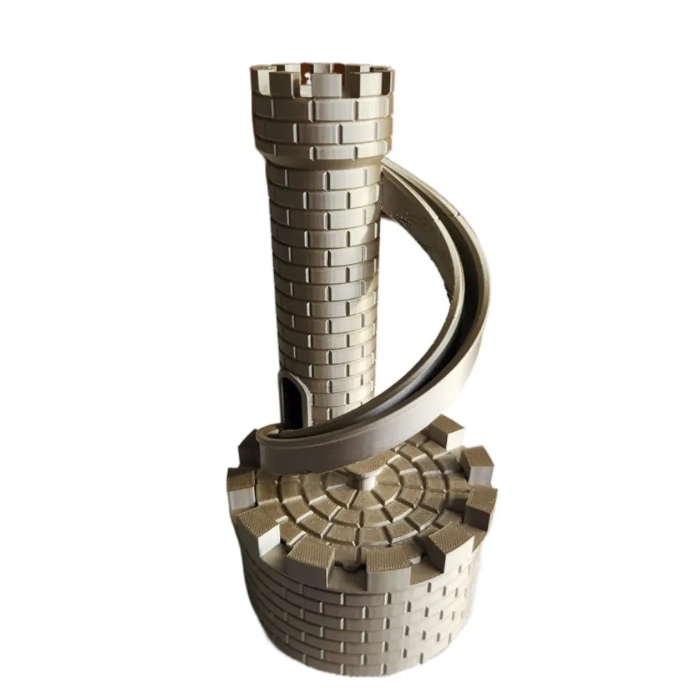 PLA Castle Slide Coin Storage Container Savings Tank Model Castle Tower Piggy Bank Spiral Openable Rolling Tower Money Boxes