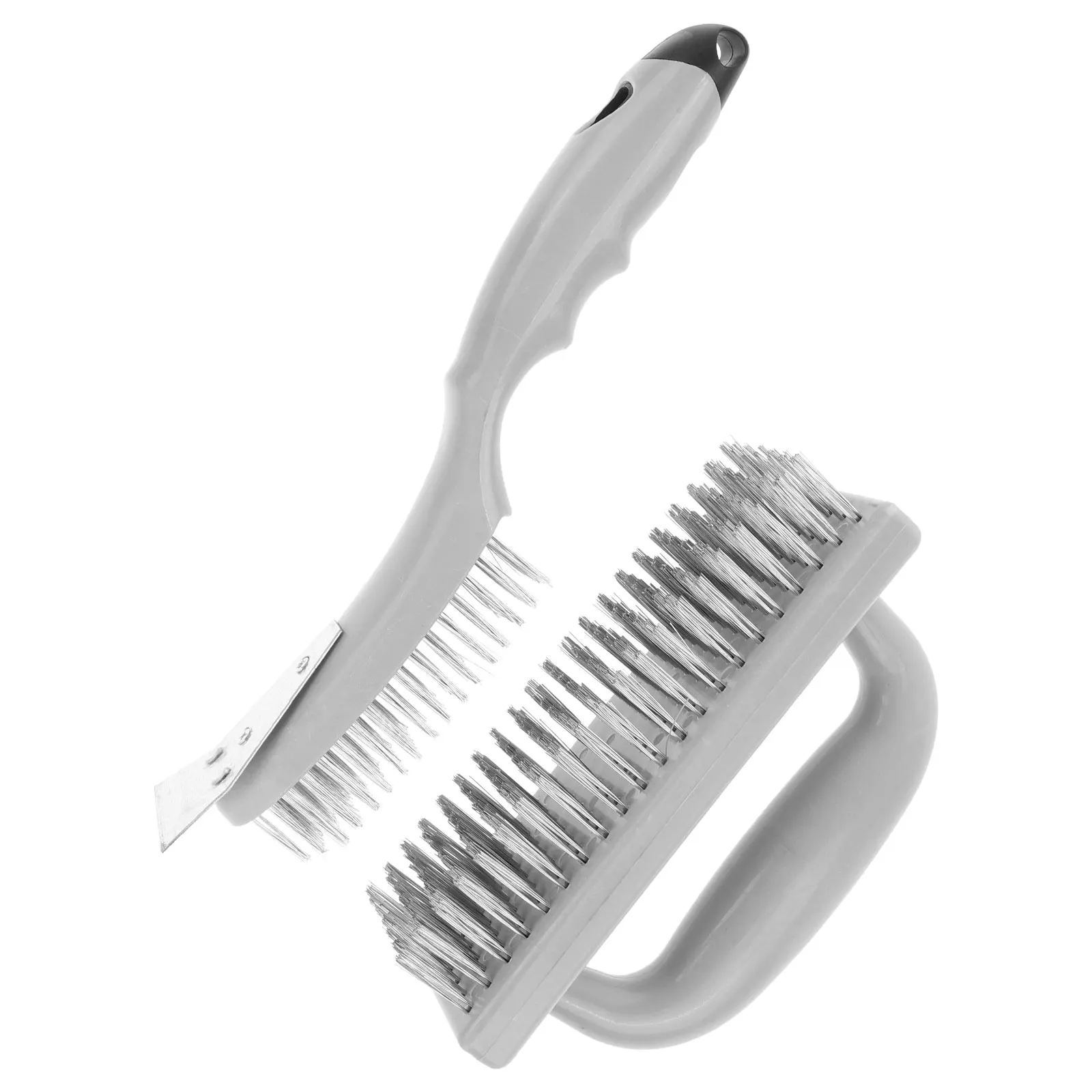 

2pcs StainlessSteel forOutdoorGrill BBQRack HardTask KitchenBathroom HomeCleaning Barbecue Grill Brush SteelTool