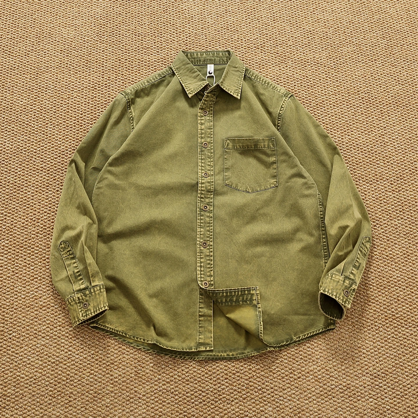 Waed القطن الخالص طويل Sve الياقات irt الرجال الرجعية بسيطة كيت عادية مختلط Sle العصرية irt الخريف فضفاضة تناسب الشباب #5