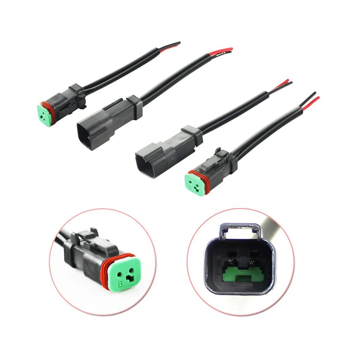 

Wire Connectors 2 Pin DT Connector Waterproof Automotive Electrical Connector 16