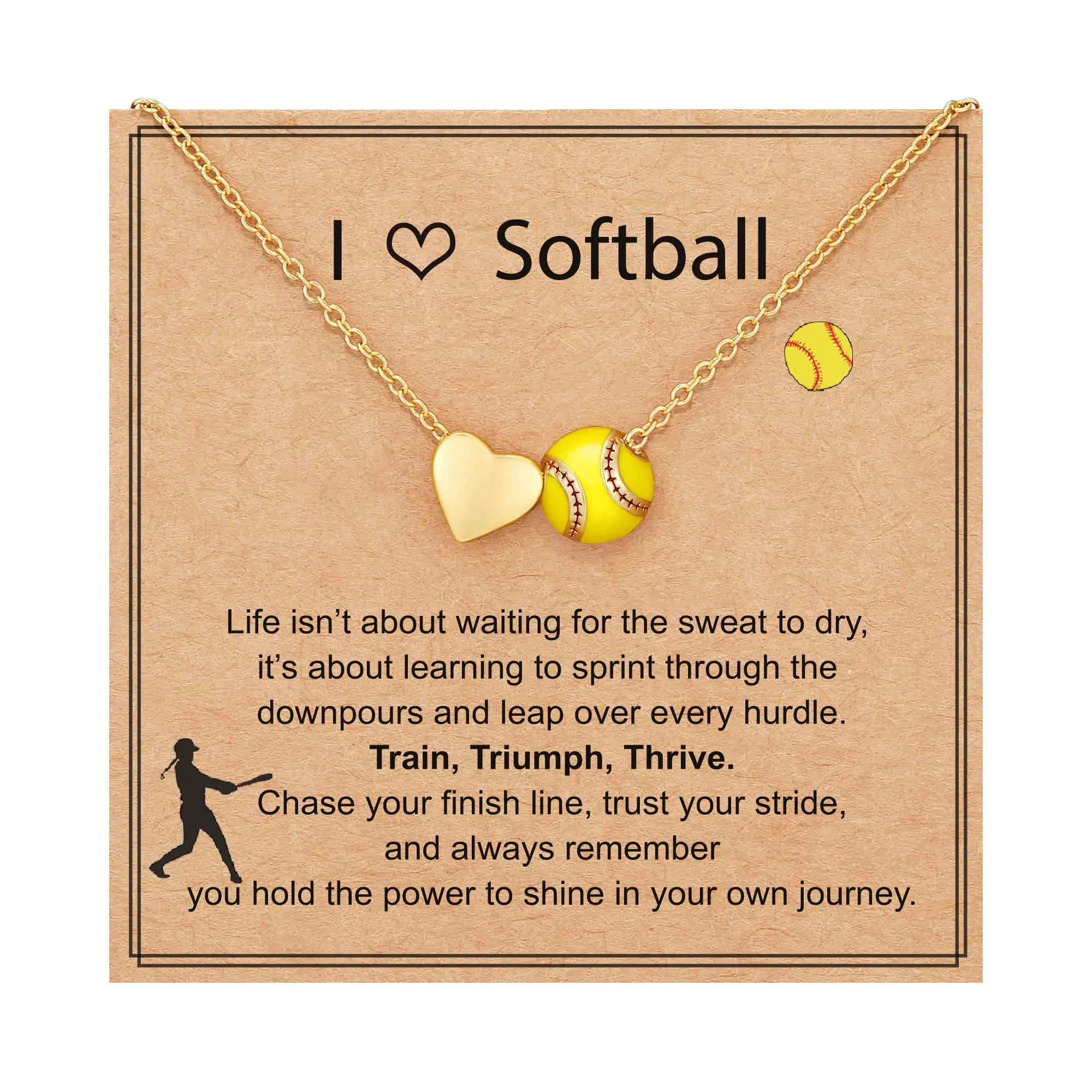 

Softball/Soccer/Volleyball/Tennis/Rug/Basketball Necklace for Girls Women Sports Accessories Jewelry Gift for Lovers 16+3 Inches