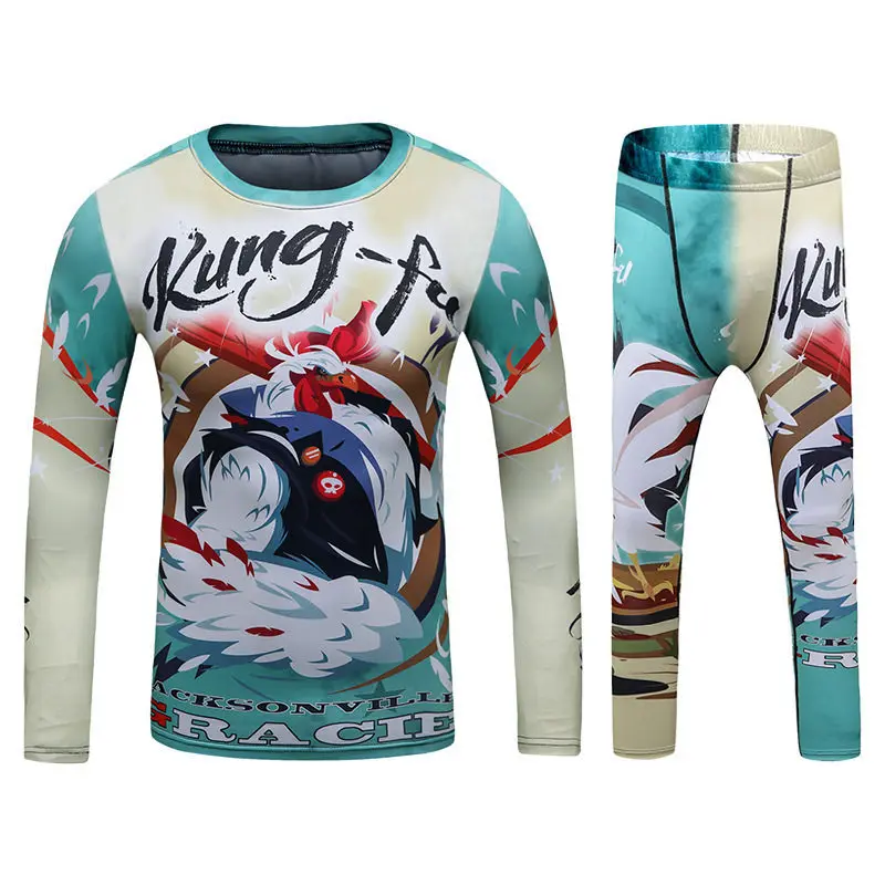 เด็กยิม MMA มวยเสื้อเด็กทารกชุดชั้นในชุดกีฬาชุด Rashguard Kickboxing กางเกงเด็ก BJJ กีฬา 170