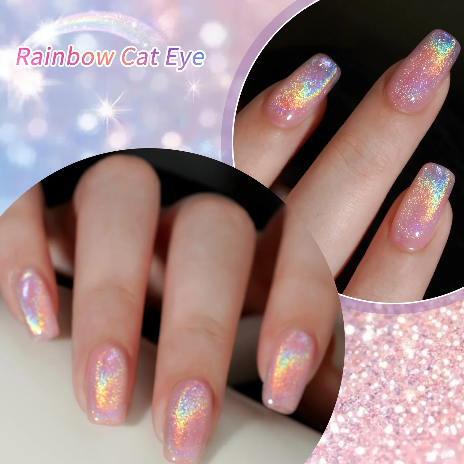 15 ml tęczowego lakieru do paznokci w żelu Cat's Eye, utwardzanie UV LED, długotrwały, szybkoschnący żel do zdobienia paznokci - idealny prezent dla kobiet na wiosnę