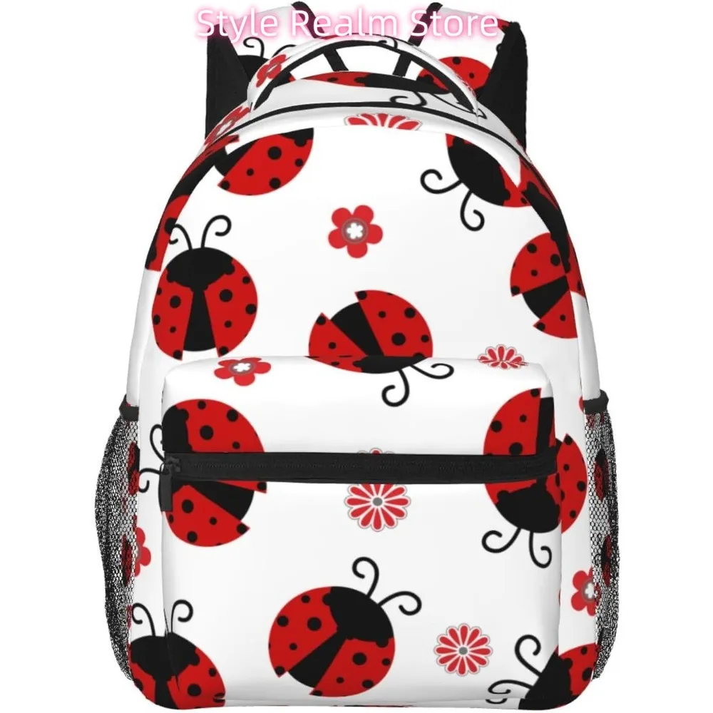 

Легкий рюкзак для ноутбука с милыми мультяшными божьими коровками, легкий многоцелевой дорожный повседневный рюкзак унисекс, студенческие рюкзаки для меня