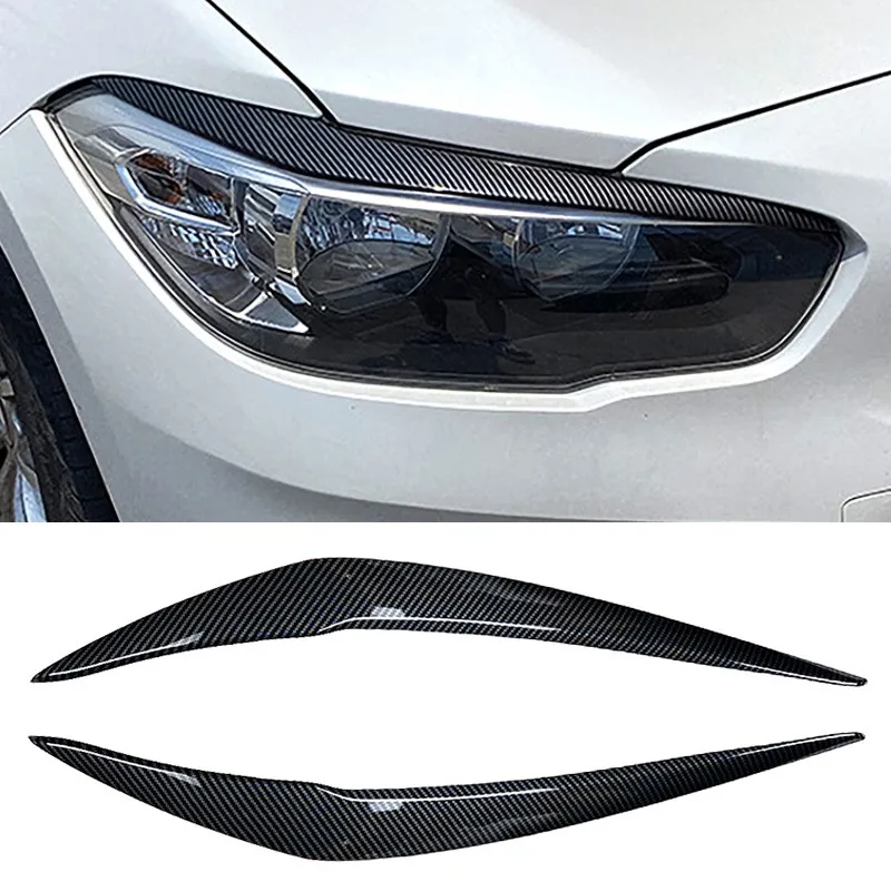 

Для BMW 1 серии F20 118i 120i 2015-2019 автомобильные передние фары, лампы для бровей, век, декоративные полоски с углеродным узором, внешние аксессуары