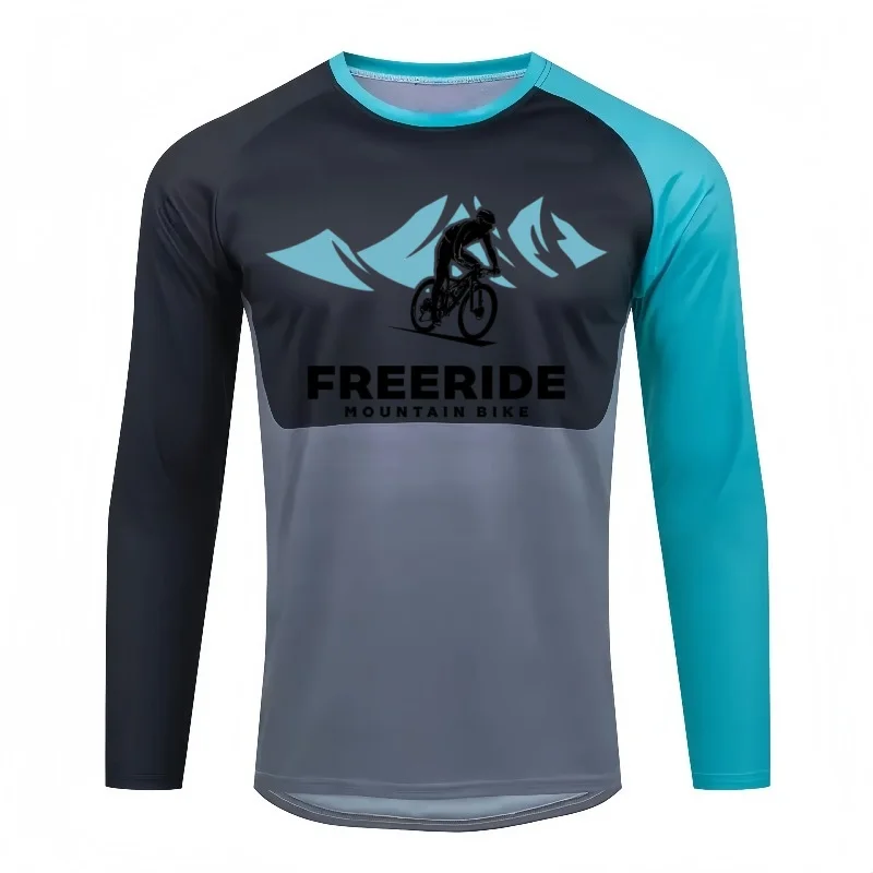 

Мужская гоночная футболка с длинными рукавами 2025 года, топ для горного велосипеда, быстросохнущая дышащая удобная спортивная рубашка для внедорожного мотоцикла