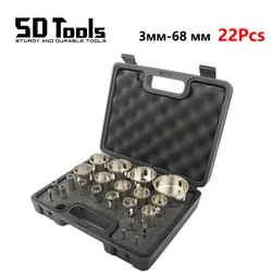 22Pcs Tile Drill Bit Set Diamond Coated Hole Saw Drill Bit Porcelain Tile Marble Granite Ceramic Glass Hole Opener Tools