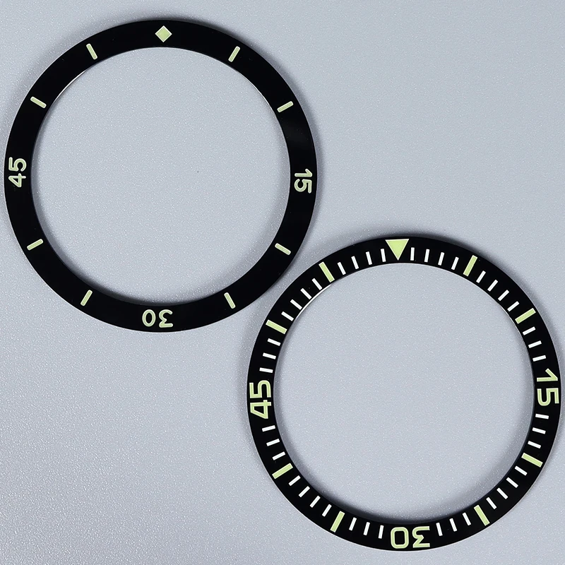 37.8mm*31.3mm Luminous Ceramic Watch Bezel insert Ring For 40MM Mod Retro First Year Fifty Seek Series Watch Case Replace Bezel