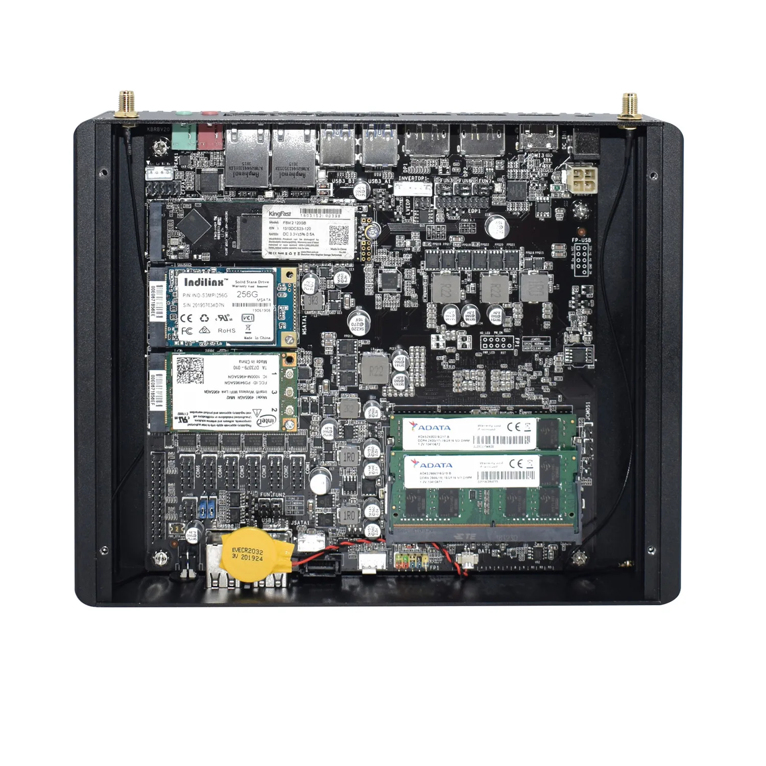 كمبيوتر صغير بدون مروحة منخفض الطاقة مع كور I5 8250U DDR4 RAM ثنائي LAN جديد-قابس الولايات المتحدة/الاتحاد الأوروبي كمبيوتر صناعي #4