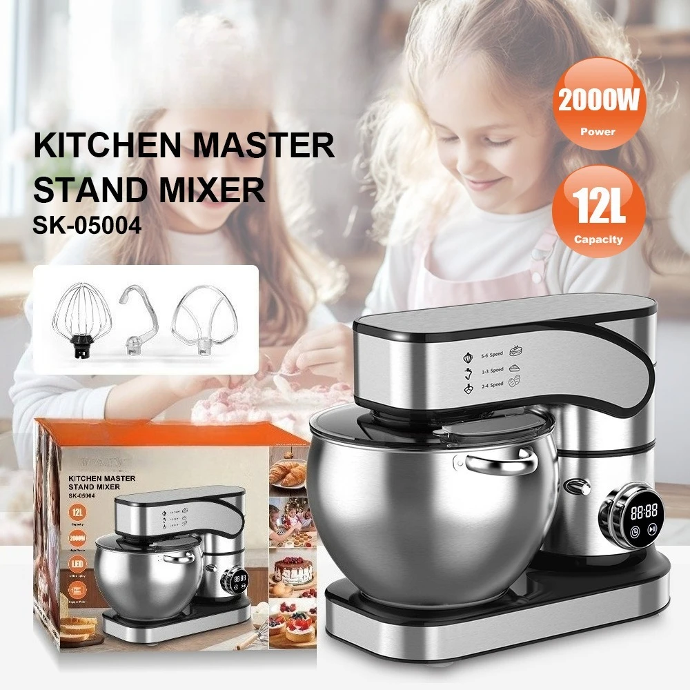 05004 Dough Kneader Household 12L Chef Machine Automatic Egg and Noodle Mixer