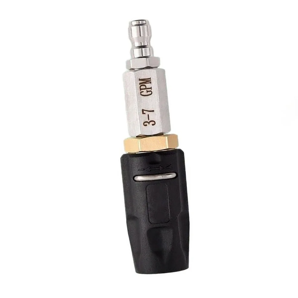 Adjustable Fan Nozzle for Downstream Injection on Pressure Washers with 0-60 Degree Spray Control and 3-7 GPM Delivery