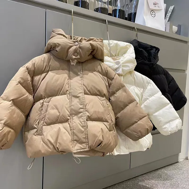 Ropa acolchada de algodón para niñas, chaqueta acolchada de algodón para mantener el calor para bebés, abrigo de moda de estilo coreano Simple, 2024