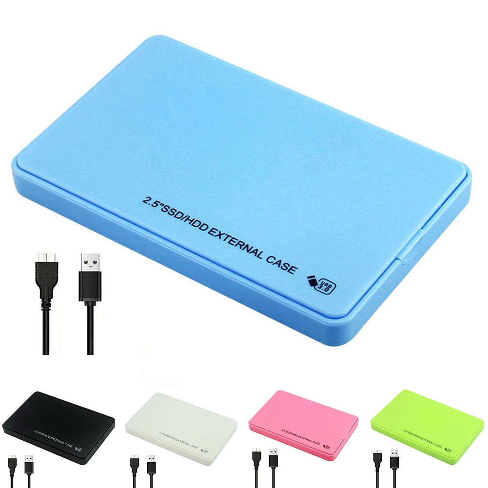 2.5 Inch HDD/SSD Case 6Gbps Portable Solid State Drive Box Mobile Hard Drive Case External Hard Disk Drive Box for Laptop Tablet