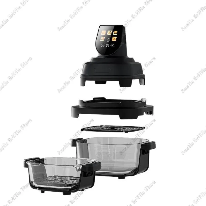 Air Fryer Visual Glass Double Pot Large Capacity Touch Smart Screen Electric Oven