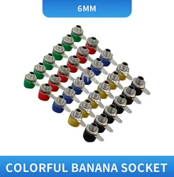 10pcs/lot 4mm Banana Binding Post 4mm Banana Socket Free Shipping 5color/lot Plug Adapter DIY Red Green Yellow Black Blue