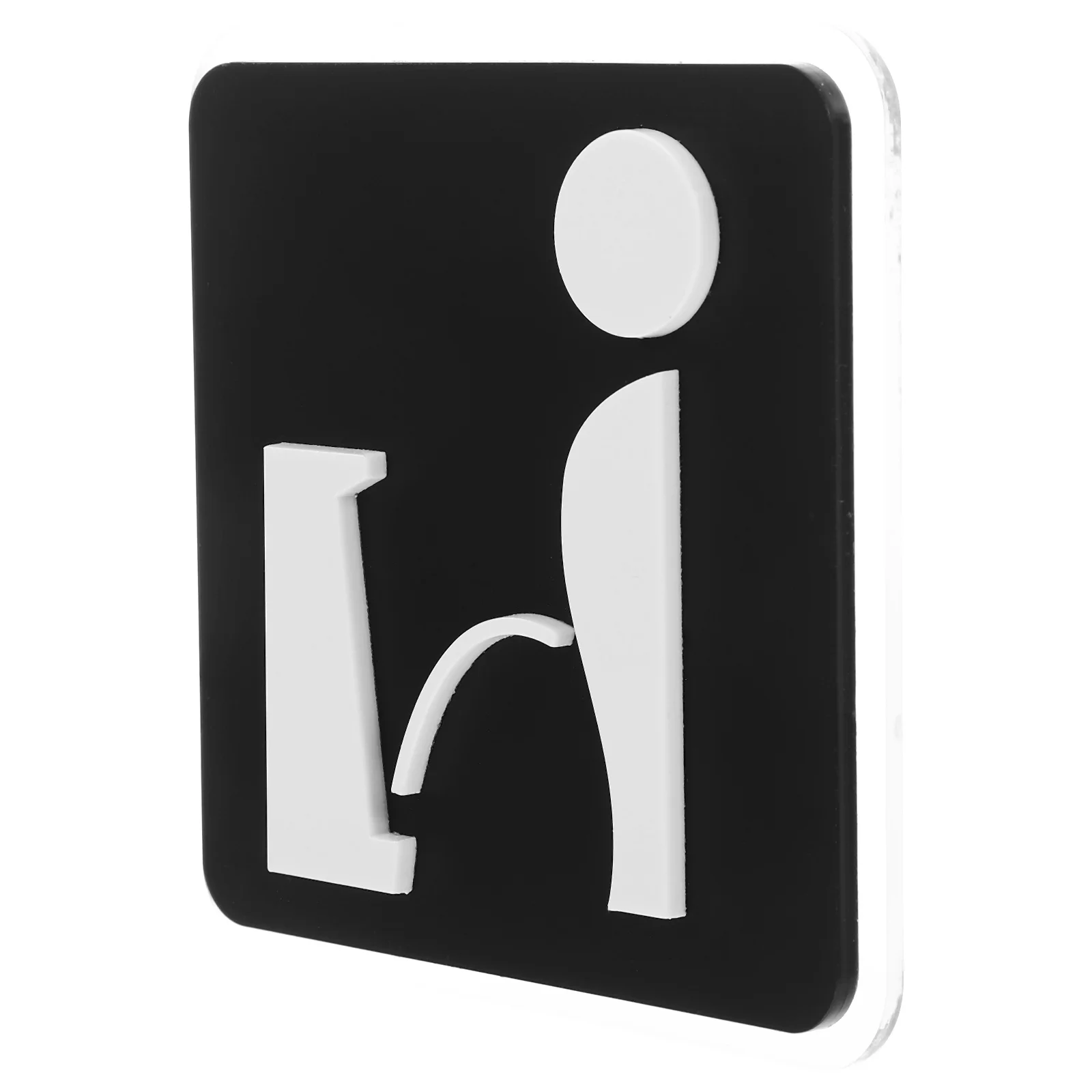 

Acrylic Bathroom Sign For Men Self Adhesive Toilet Door Decoration Office Hotel Restaurant Wall Art Restroom Indicator