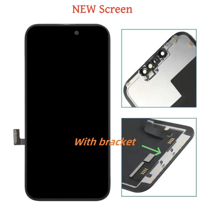 Fully Tested Soft / Hard OLED Display For iPhone 16 17 Pro Max 16 Plus Support True Tone 3D Touch Screen LCD Digitizer Replace