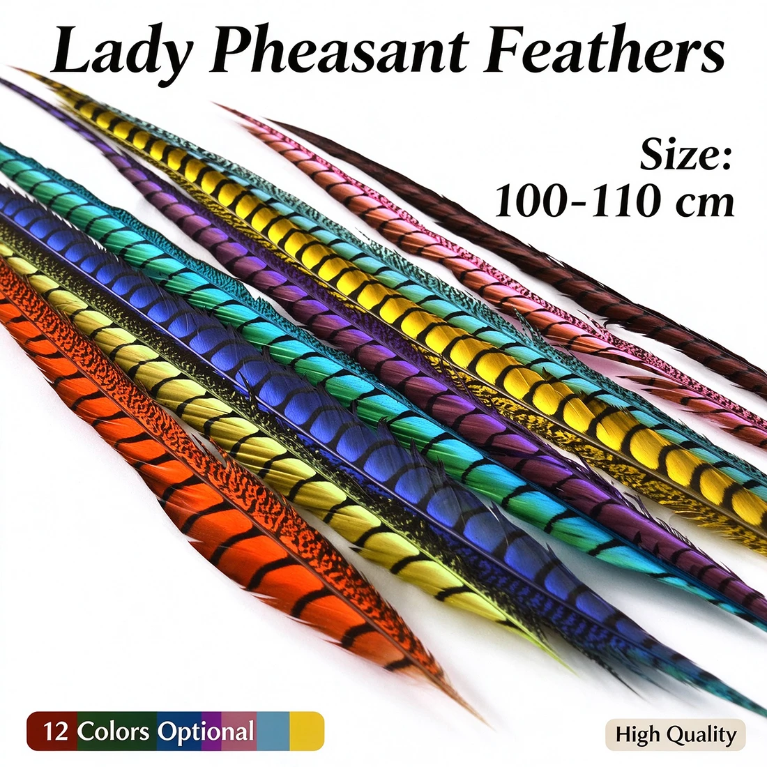 Long Pheasant Feathers 100-110cm/40-44 Inch for DIY Crafts Fashion Accessories Home Decor Long Tail Feathers