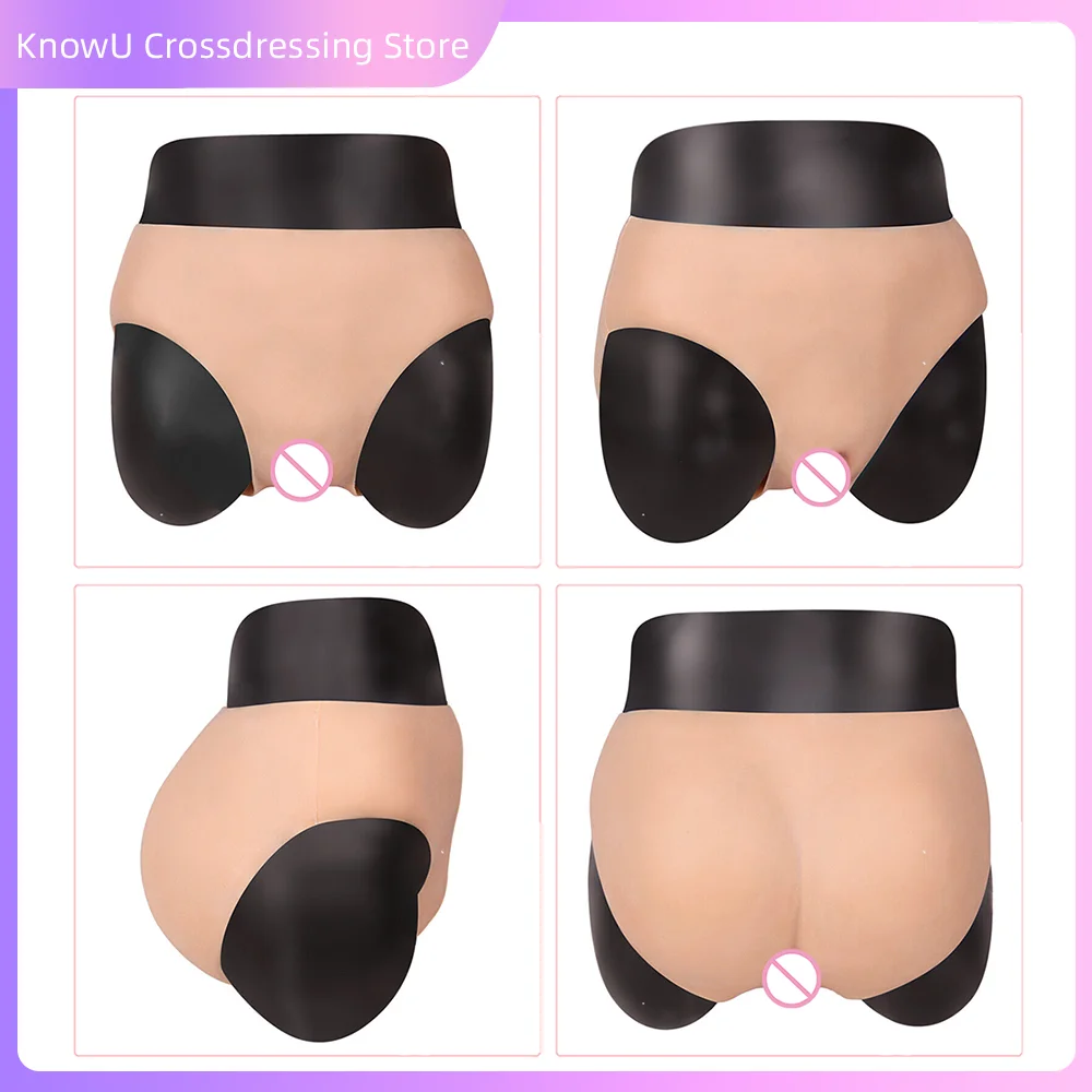 Realistic Cosplay Silicone Panties With Fake Vagina for Crossdresser Transgender Shemale Drag Queen Sissy Artificial Vagina