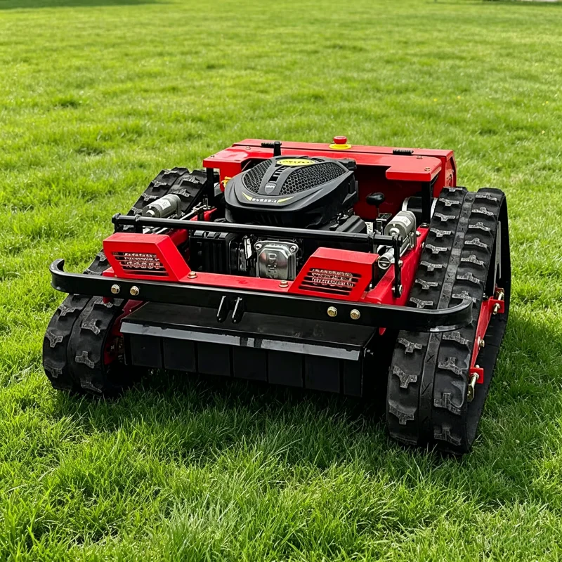 Customized Remote Control Tracking Lawn Mower Farm Garden Fully Automatic Lawn Weeding Robot Cutter for Steep Slopes Mower