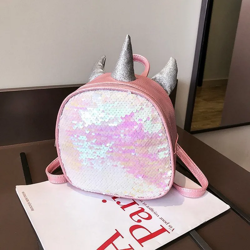 New Fashion Unicon Corn Sequin Backpack Mommy and me Personality Laser Dazzle Cute Small Backpack BG113