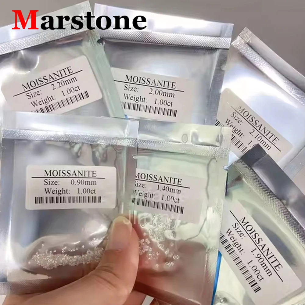[Nueva calidad de la UE] Diamante moissanita Grwon de laboratorio de 0,7-25MM 0,1-50CT corte a mano diamante moissanita certificado de Color D