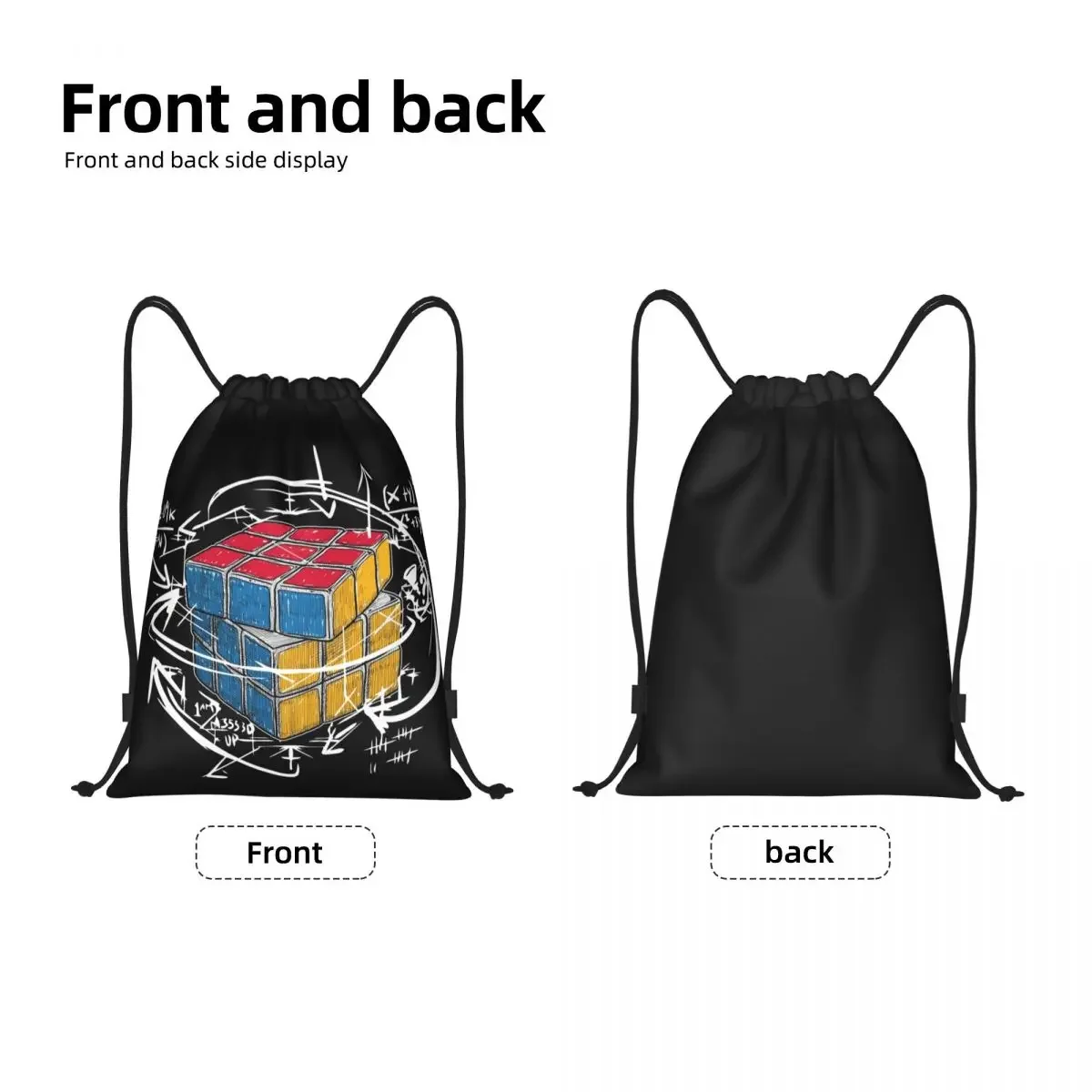 Math Teacher Graphic Drawstring Bag Women Men Portable Sports Gym Sackpack Mathematics Science Geek Training Backpacks