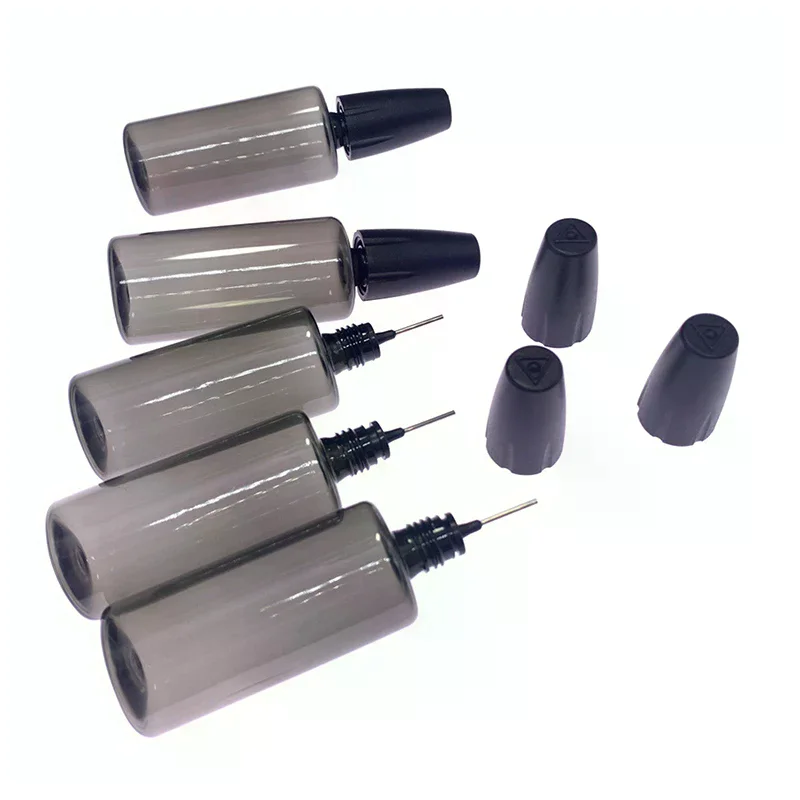 30/50ML PET Clear Vial with Long Thin Needle Tip Dropper for Smoking Oil Accessories Liquid Jar for Essential Oil Storage - Detail 1