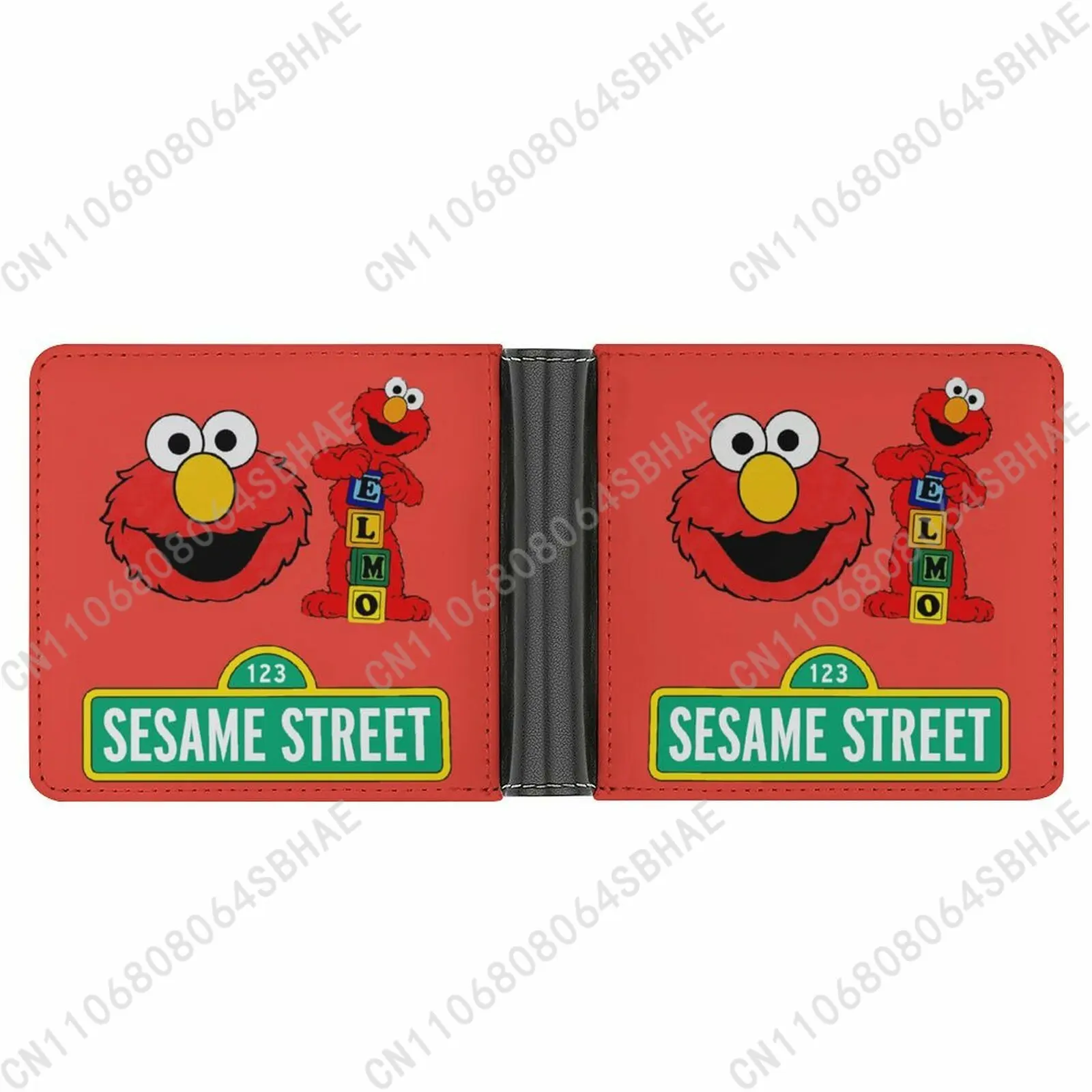 

S-Sesame S-Street Trendy Leather Wallet Teenage Girls Boys Personalized Slim Credit Card Holder Small Purse School Daily Use