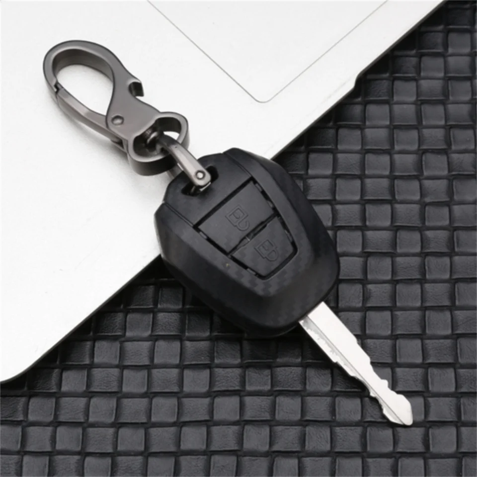 Car Key Case Cover For Isuzu D Max Mu-x V-Cross Truck 2 Button Car  Accessories Car-Styling Holder Shell Keychain Protection