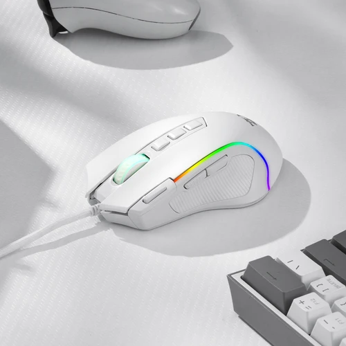 Imagen 2 del producto Ratón para juegos Redragon M612 Predator RGB Óptico con cable de 8000 DPI con 11 botones programables, blanco