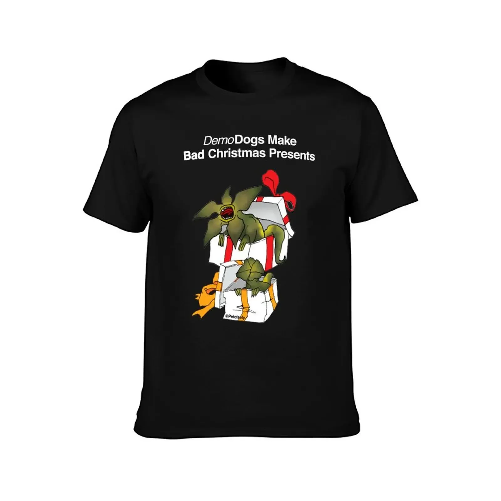 Demo dogs make bad christmas present T-Shirt for a boy custom t-shirts mens t shirt