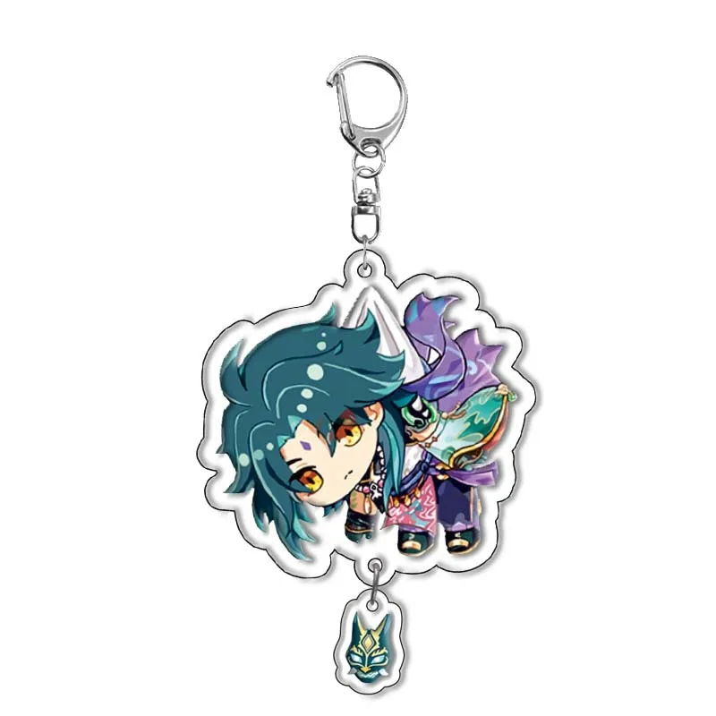 Genshin Impact Traveler Wanderer Klee Scaramouche Acrylic Keychain Pendant Game Merch Stock SanDeng view 3