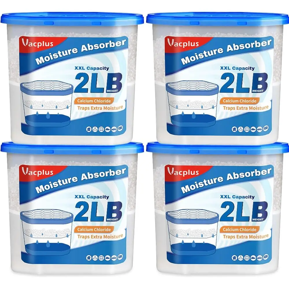 

Влагопоглощающие контейнеры - большие, для дома, кладовки, подвала, ванной комнаты, автодома, складских помещений, без запаха, 2 фунта, 4 штуки в упаковке