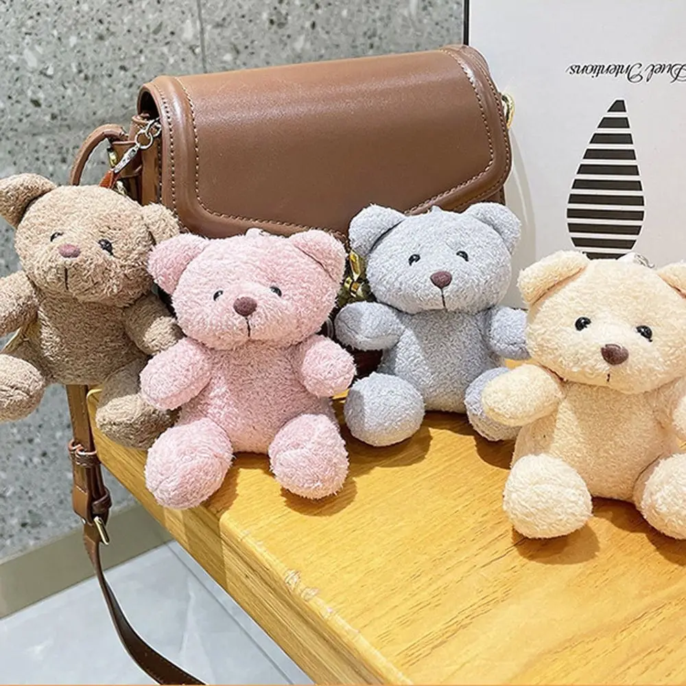 Hanging Decoration Car Keyring Keychain Key Chain Plush Keyring Bear Plush Doll Bear Plush Keychain Sitting Bear Plush Doll