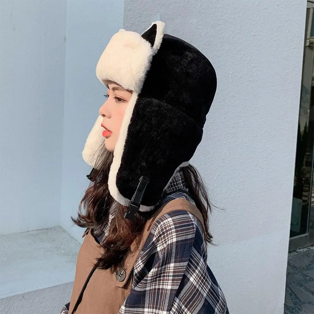 Chapéu Ushanka para esqui, chapéu russo quente, acessórios ao ar livre, inverno