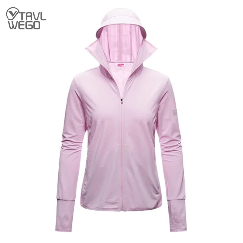 TRVLWEGO Sun UV Protection Long Sleeve Hooded Jacket for Men and Women - Quick Dry Thin Beach Sweatshirt