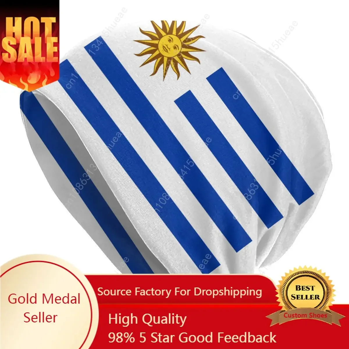 

Flag Of Uruguay Hip Hop Skullies Beanies Caps Unisex Bonnet Winter Warm Knitted Hat Women Men Adult Beanie Hats Outdoor Ski Cap