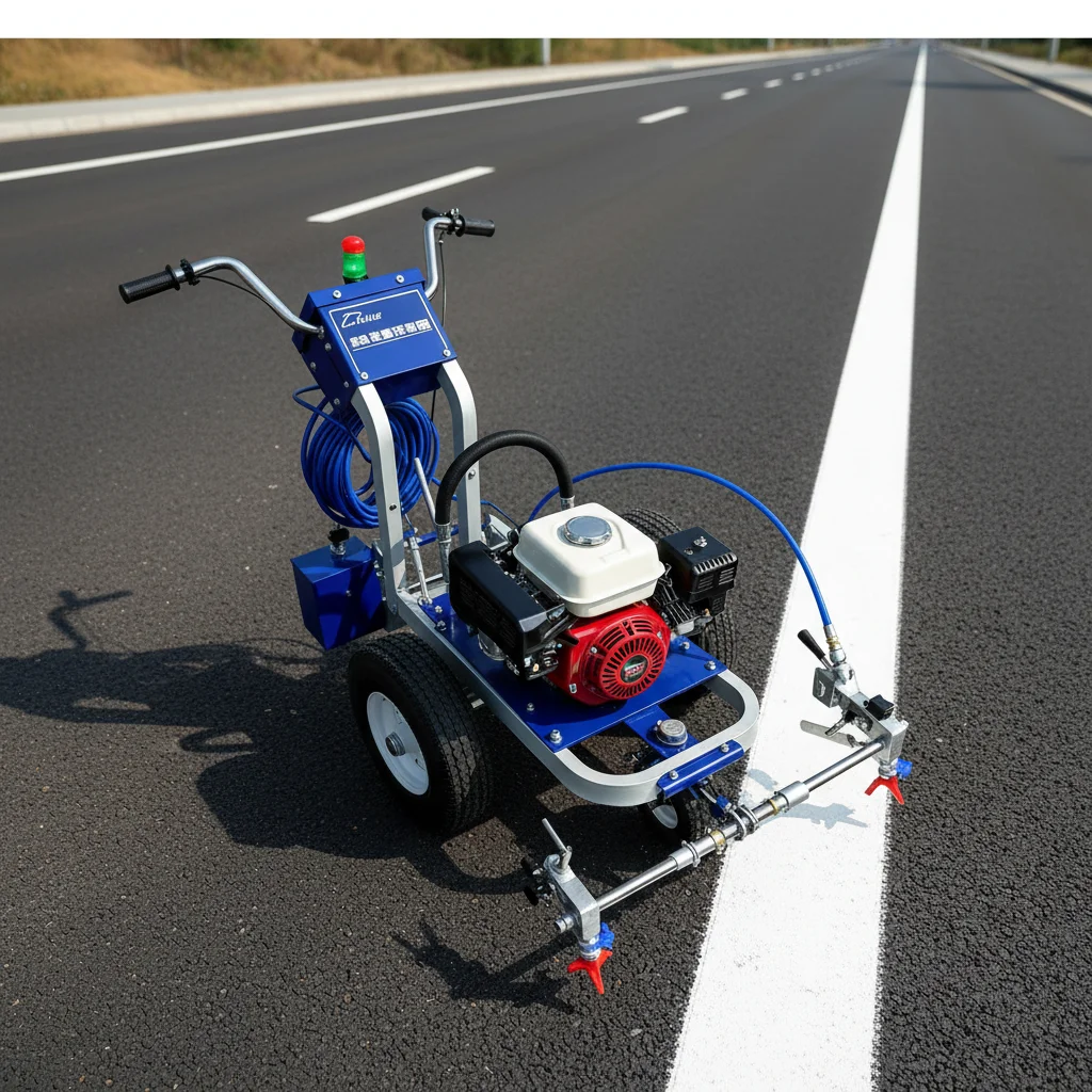 Cold Spray Marking Machine  High Pressure Piston Pump Clear Line For Mining Road Cold Spray Marking Machine
