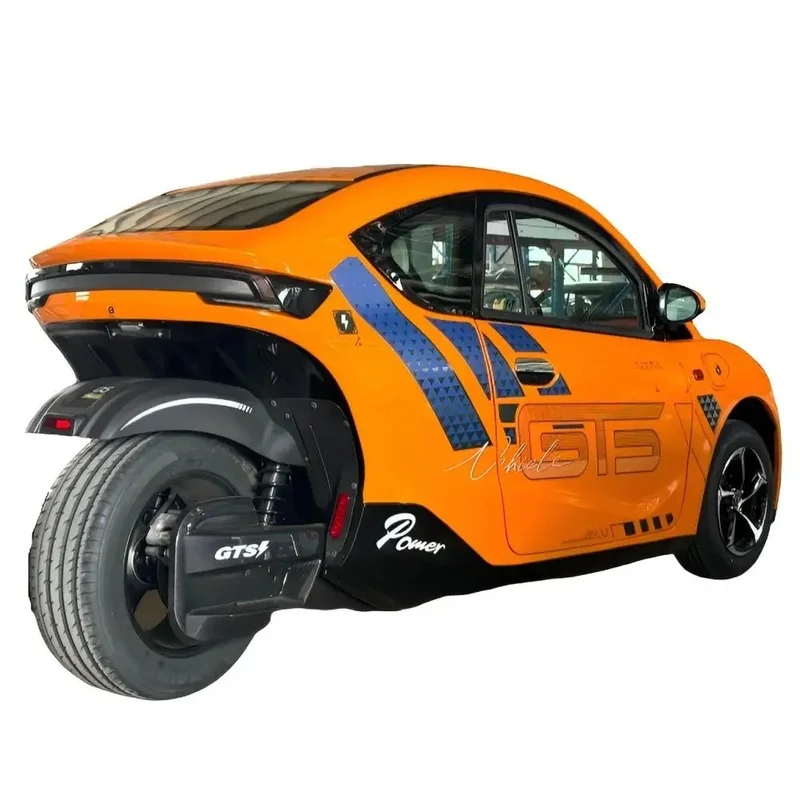 72V 5KW Reverse Tricycle Enclosed 3 Seater Three Wheel Car with Lithium Battery Urban Mobility