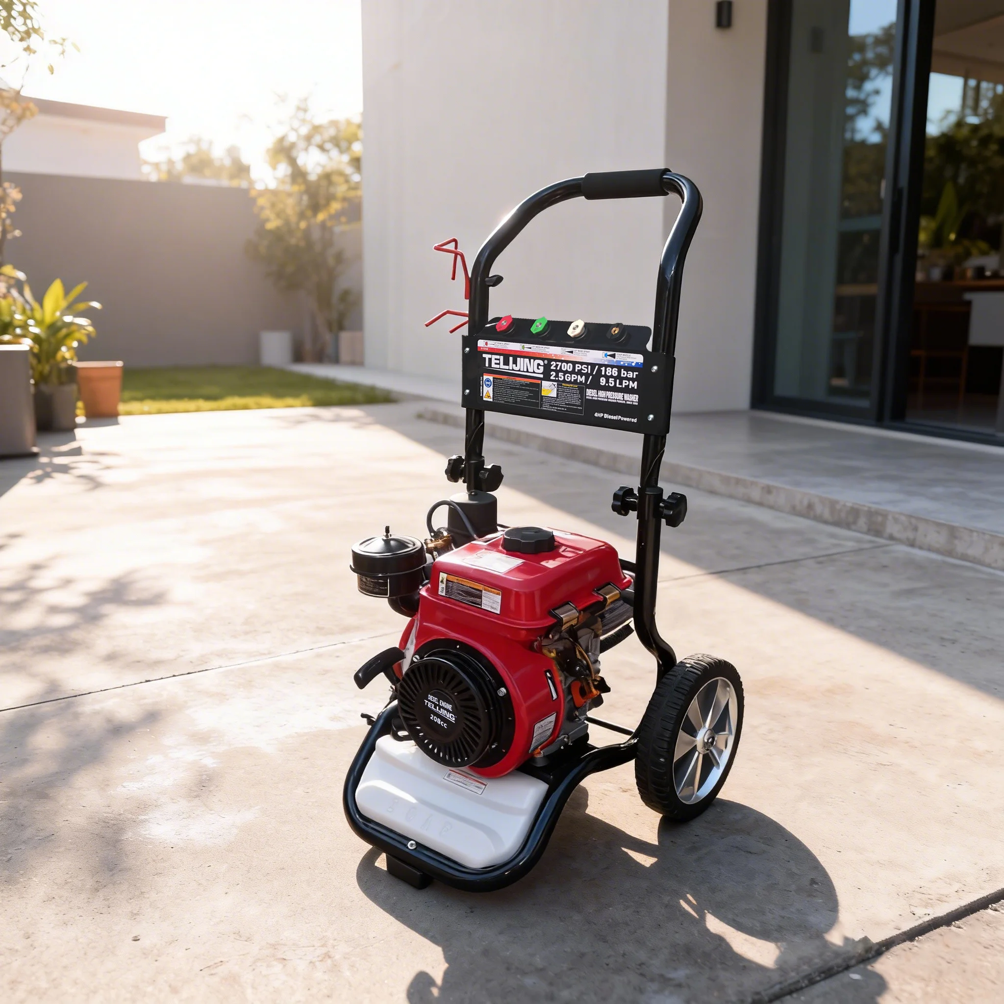 

Мощная дизельная мойка высокого давления 4 л.с., 186 бар, 2.3 галлона/мин для очистки сельскохозяйственных тракторов и ополаскивания садовых опрыскивателей