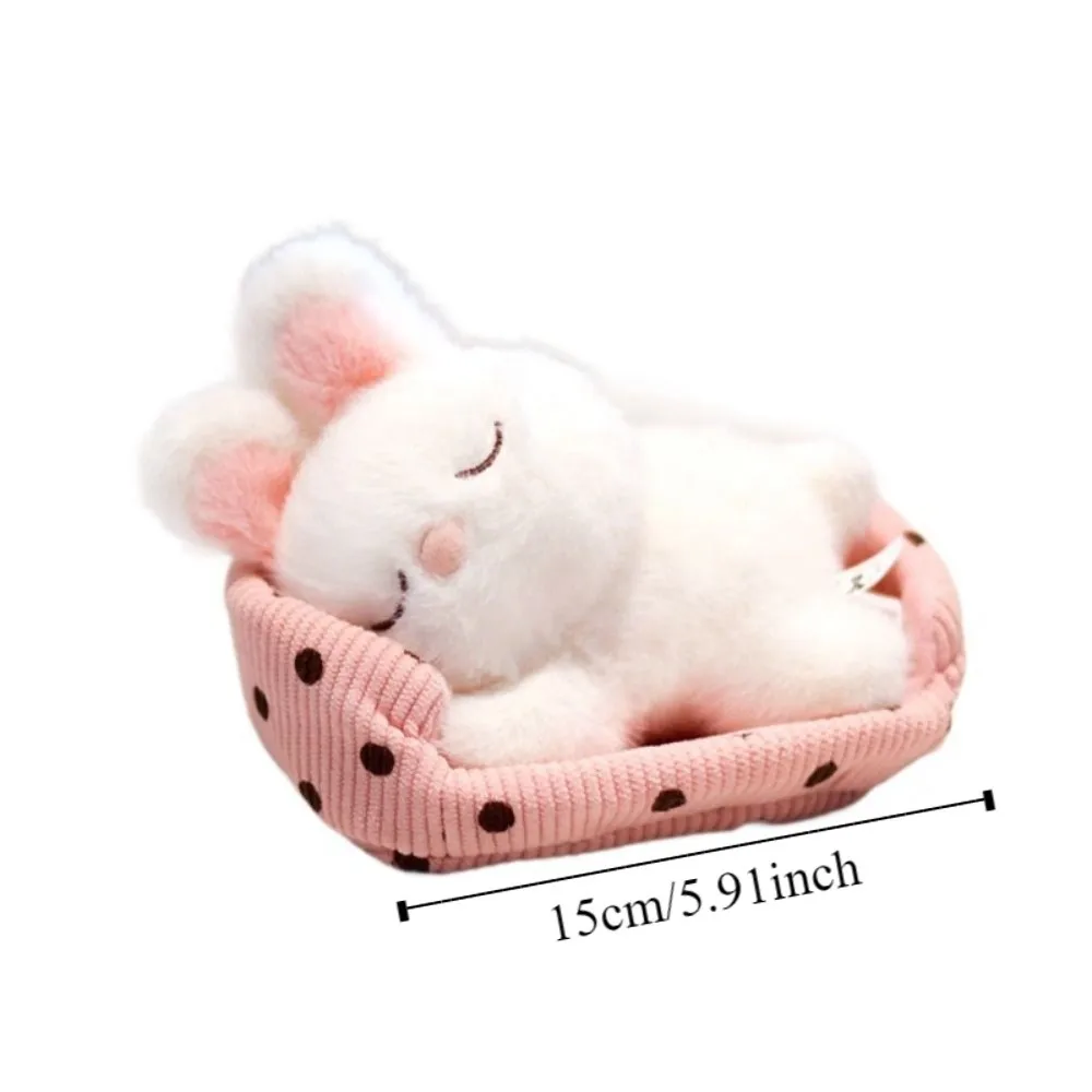 PP Cotton Sleep Animal Plush Toys Fluffy Lifelike Lie Prone Animal Toys Collection Ornaments Cartoon Rabbit Bear Pig Doll