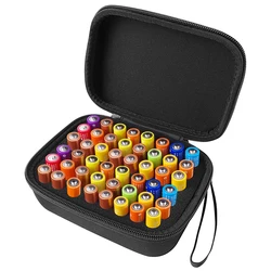 Custodia da trasporto con scatola portaoggetti per organizer per batterie rigide - Contiene 48 batterie AA Materiale e dimensione - Materiale HQ EVA leggero