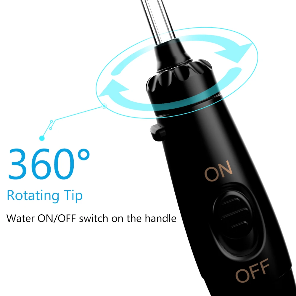 Fairywill Oral Irrigator Water Flosser Dental Electric 600ML WaterTank 10 Level 8 Jet Tips untuk Behel Teeth Cleaner untuk Keluarga