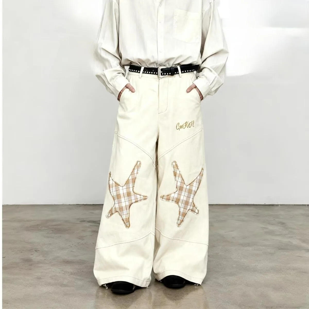 

American Sle Thin White Wide Leg Pants Loose Drapey Straight Leg Jeans Casual Loose Fit Summer New Arrival for Men And Women