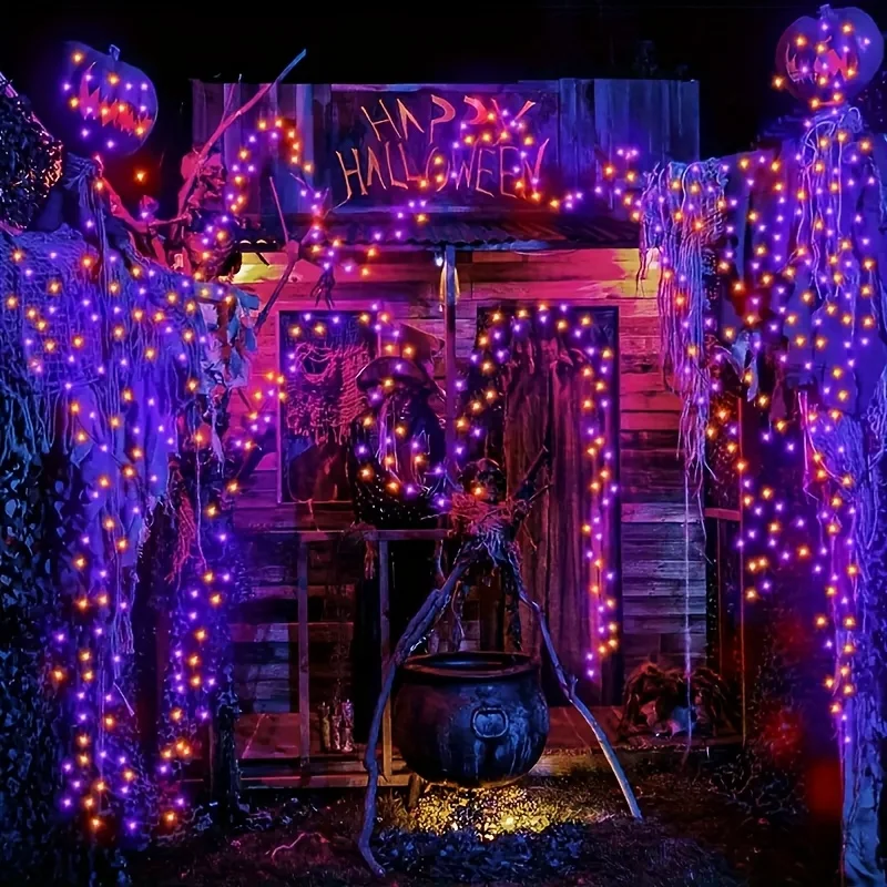 Guirnaldas de luces alimentadas por energía Solar LED, guirnalda impermeable, decoración de hadas para árboles de jardín, Fiesta al aire libre, bodas, Navidad y Halloween