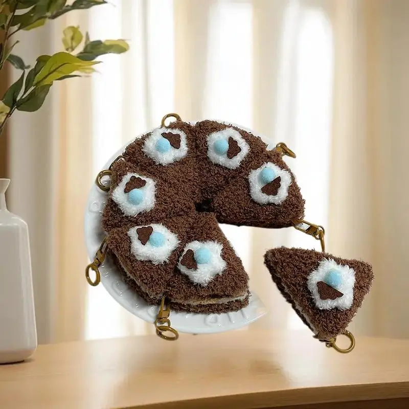 لطيف مثلث ألف طبقة كعكة الغذاء أفخم المفاتيح الإبداعية عروسة كارتون قلادة Kawaii ظهره حلية الديكور الهدايا #4