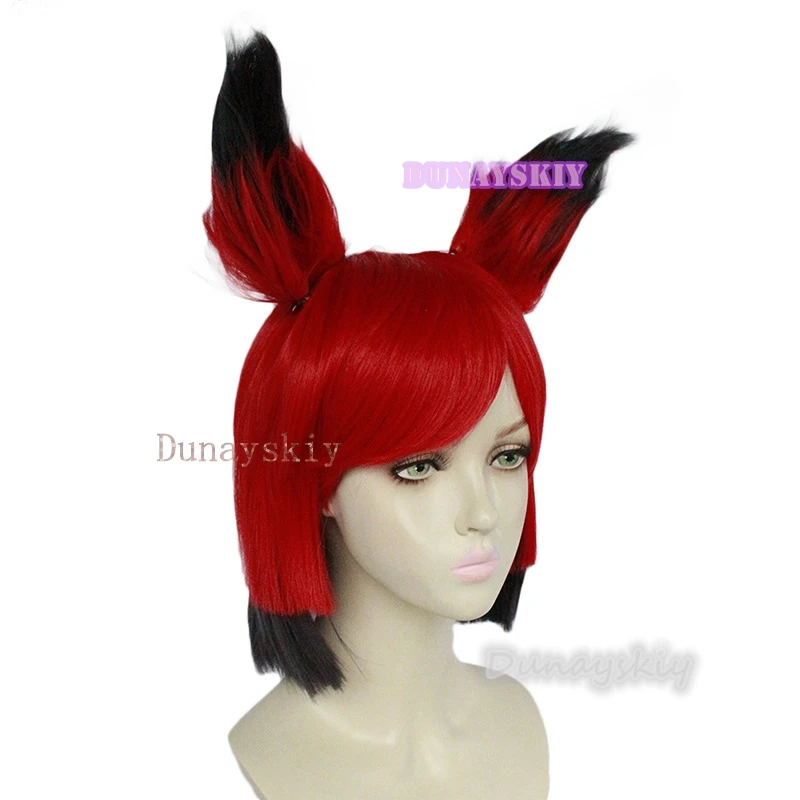 New Hazbin Wigs Cosplay Hotel ALASTOR Cosplay Hair Props With Glasses Headwear Halloween Carnival Christmas Costumes Accessories